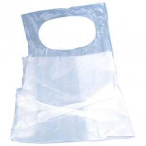 Plastic Apron White, pack of 100 pcs