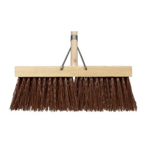 Broom, hard bristles, paving